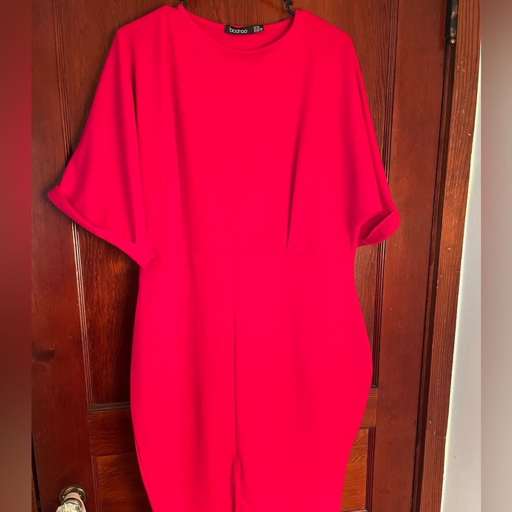 Boohoo Red Body-con Dress